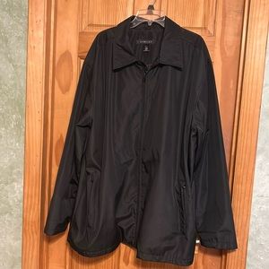 Men’s Big and Tall Synrgy Jacket Polyester Side Zip Pockets Black Size 2XLT